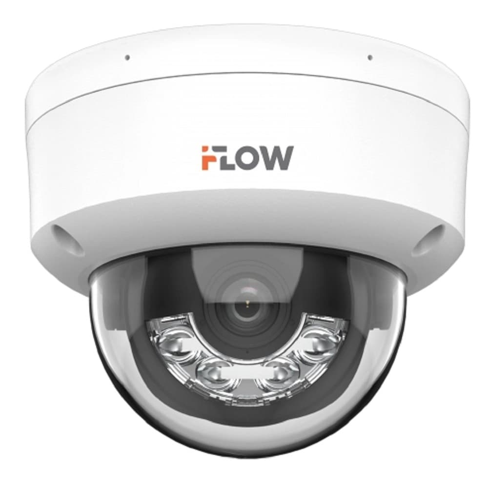 iFLOW F-IC-1482CM(2.8mm) Eco 8Мп уличная купольная IP-камера с гибридной Smart-подсветкой и встроенным микрофоном