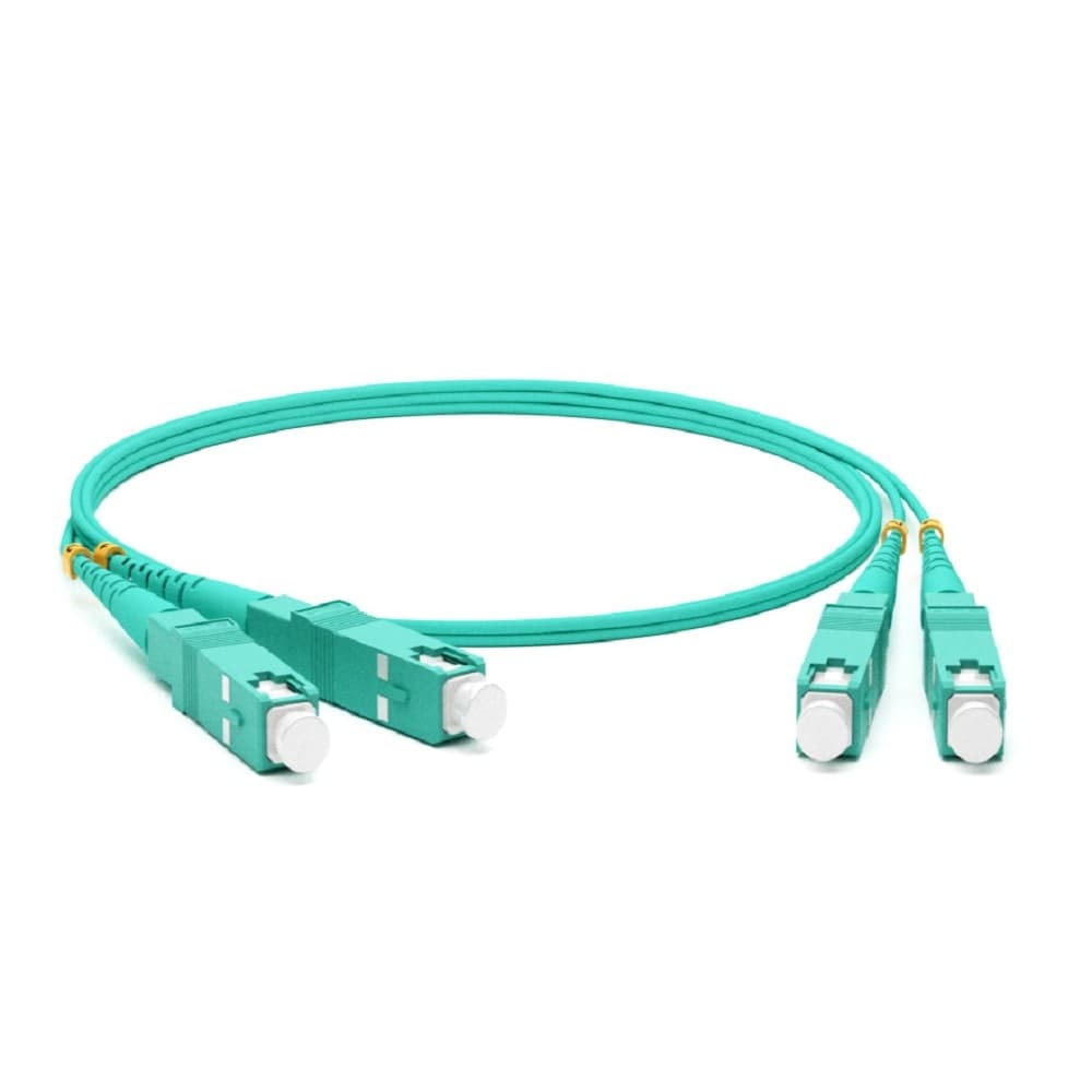 Hyperline FC-D2-503-SC/PR-SC/PR-H-1M-LSZH-AQ Патч-корд волоконно-оптический (шнур) MM 50/125(OM3), SC-SC, 2.0 мм, duplex, 10G/40G, LSZH, 1 м