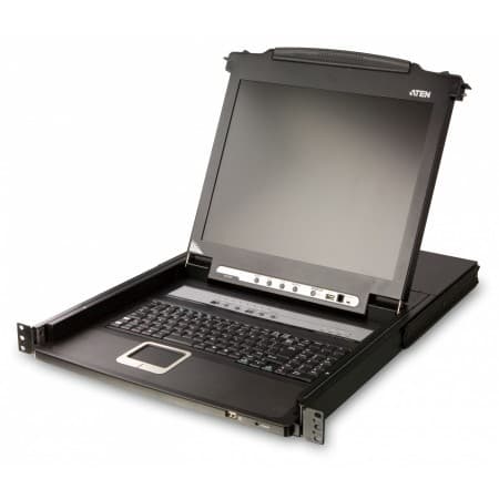 ATEN CL5708N-ATA-RG 8-Port PS/2-USB VGA Single Rail LCD KVM Switch (CL5708NR)