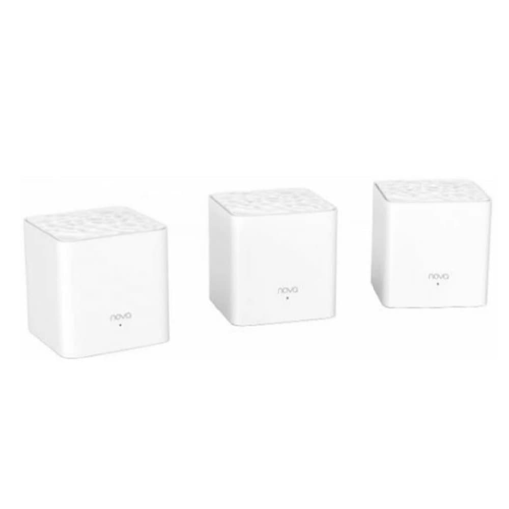TENDA MW3(3-pack) Двухдиапазонная Wi-Fi Mesh система АС1200, до 300 Мбит/с на 2,4 ГГц + до 867 Мбит/с на 5 ГГц, LAN 2x10/100 Мбит/с, 2 встроенные антенны
