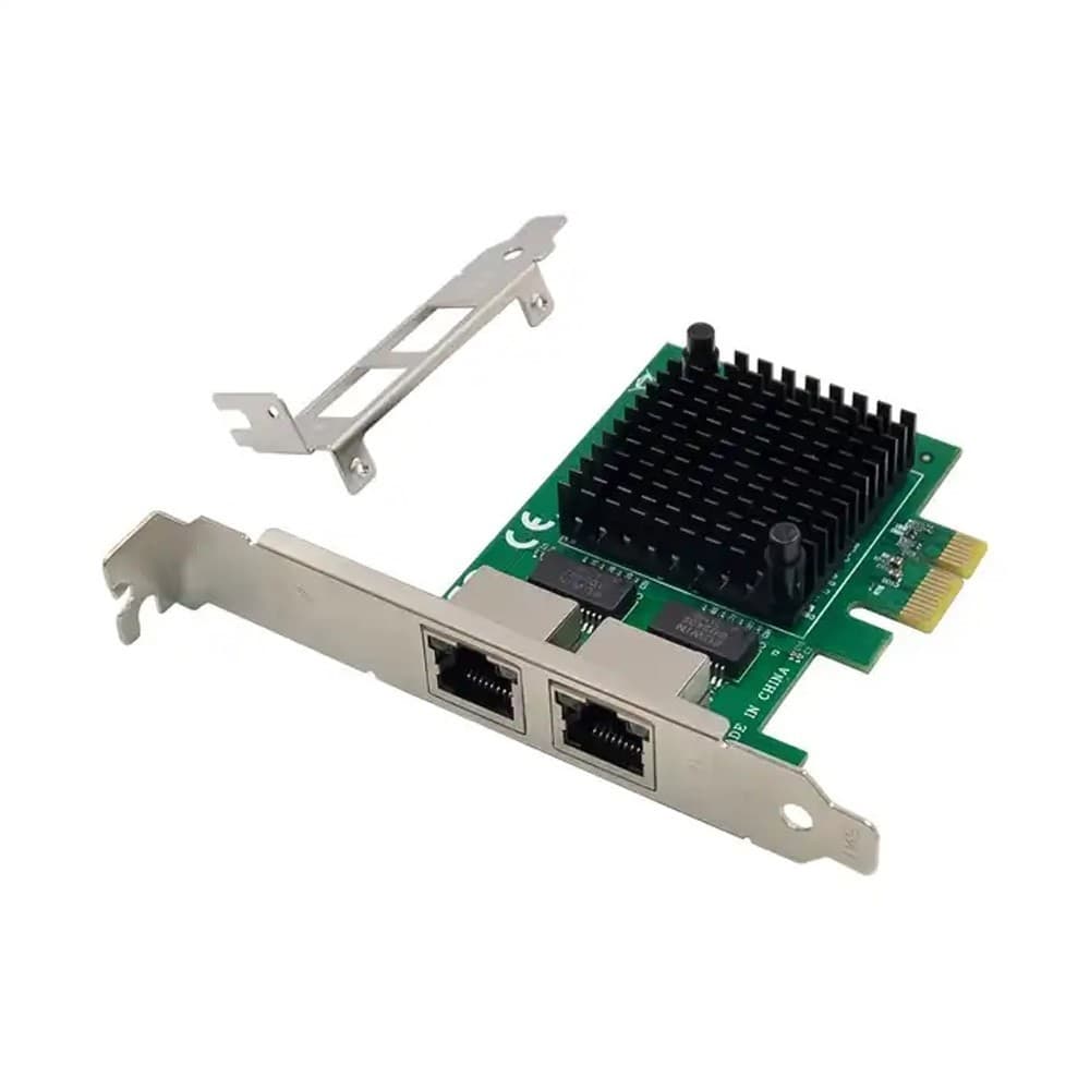 ORIENT XWT-INT225L2PE, Сетевая карта PCI-Ex1 v3.0 2xRJ45 2.5GbE NIC, Intel I225V chipset, 2.5/1 Гбит/с, 2 планки крепления