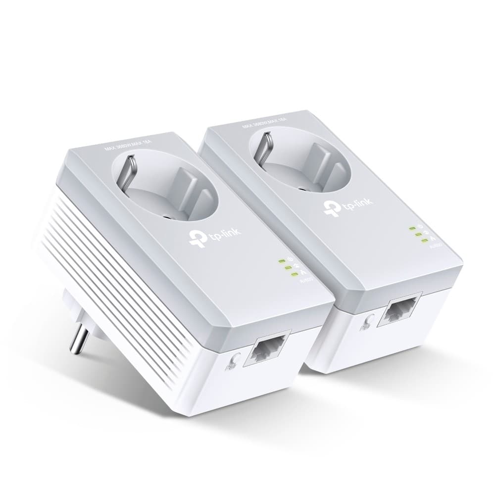 TP-Link TL-PA4010P KIT AV600 Комплект адаптеров Powerline со встроенной розеткой