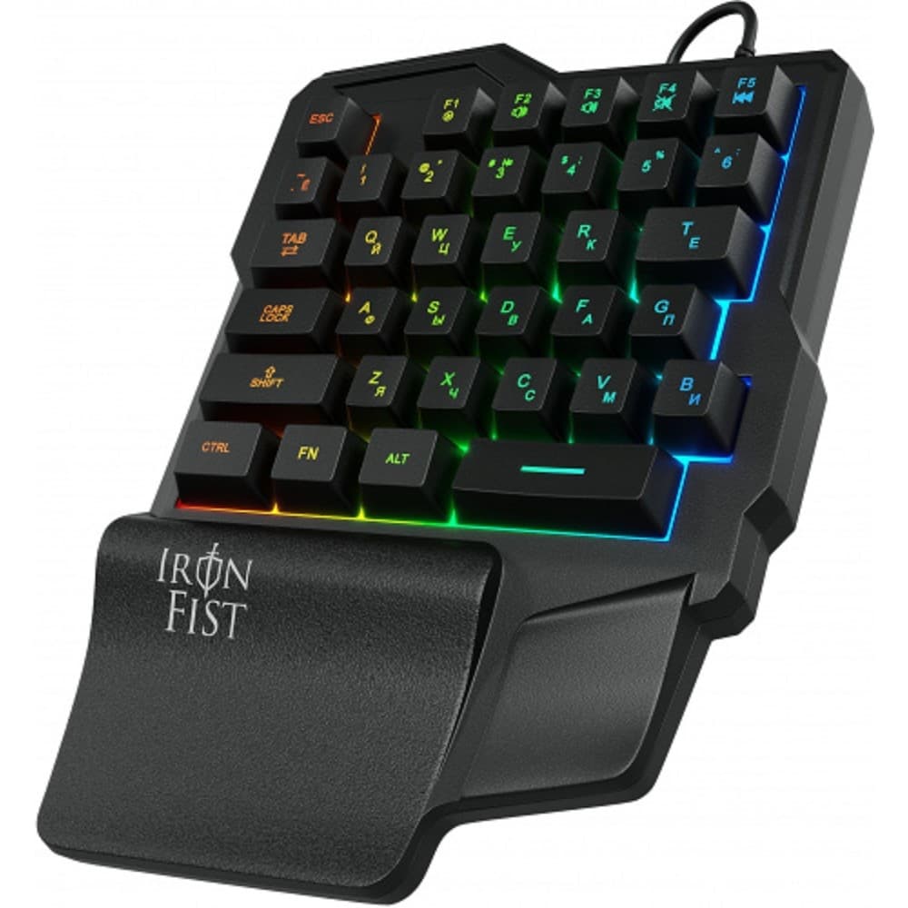 Игровой блок Oklick 701G IRON FIST черный USB for gamer LED