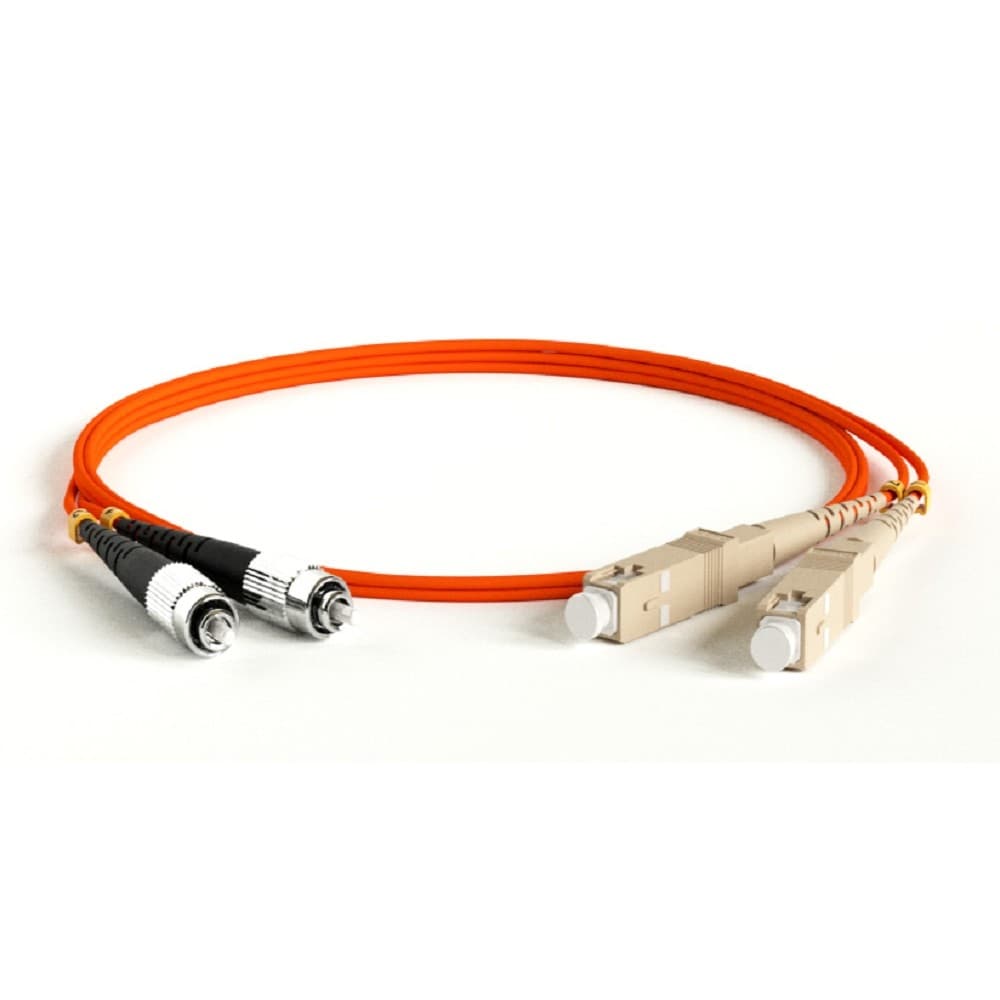 Hyperline FC-D2-50-FC/PR-SC/PR-H-1M-LSZH-OR Патч-корд волоконно-оптический (шнур) MM 50/125, FC-SC, 2.0 мм, duplex, LSZH, 1 м