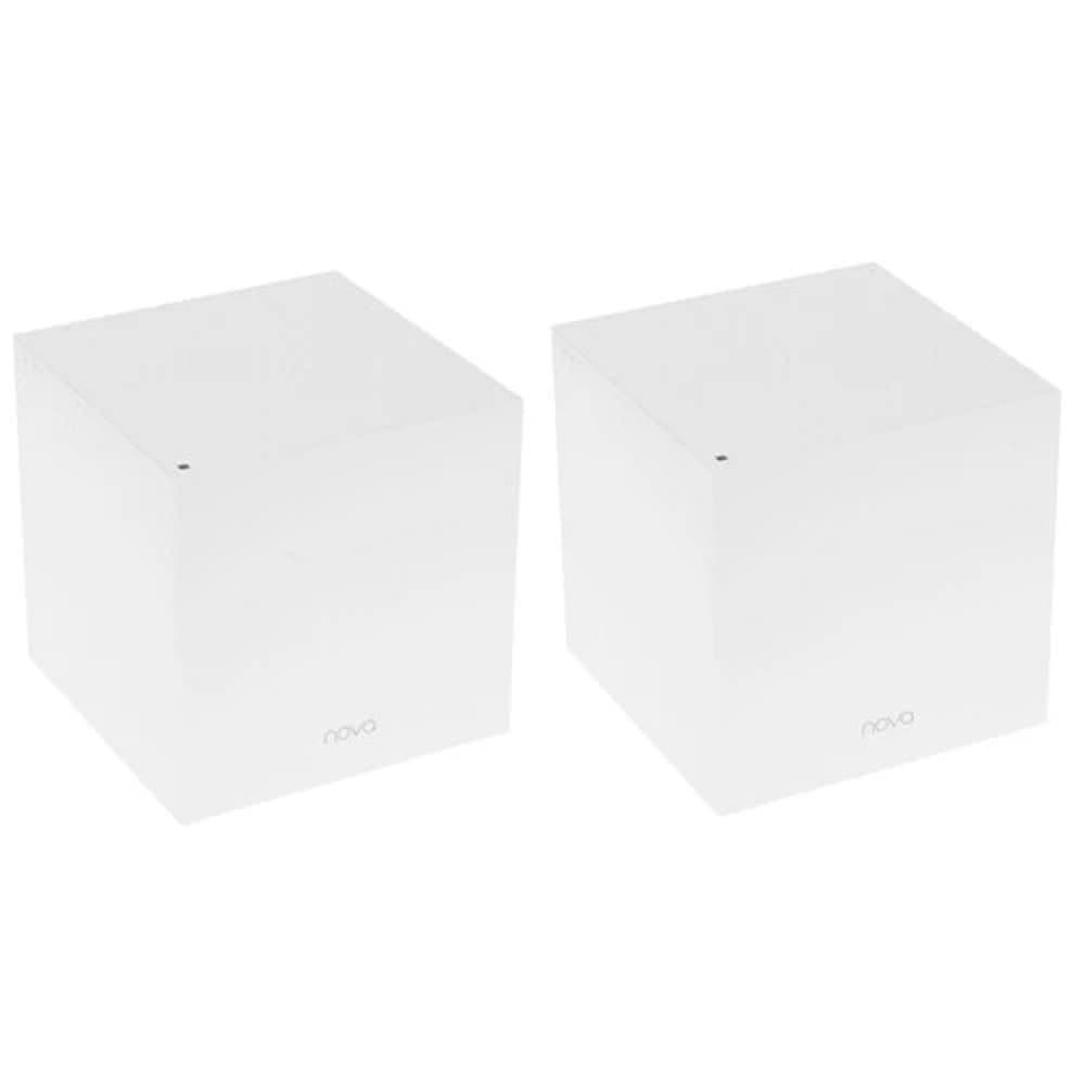 TENDA MW12(2-pack) рехдиапазонная гигабитная Wi-Fi Mesh система АС2100, до 300 Мбит/с на 2,4 ГГц + до 867 Мбит/с на 5 ГГц, LAN 2x 1Гбит/с, WAN 1x1 Гбит/с, 4 встроенные