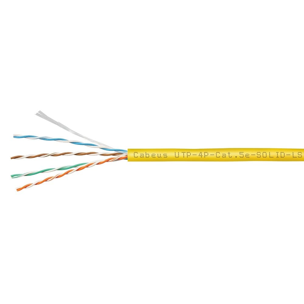 Бухта Cabeus UTP-4P-Cat.5e-SOLID-LSZH-YL, 305м