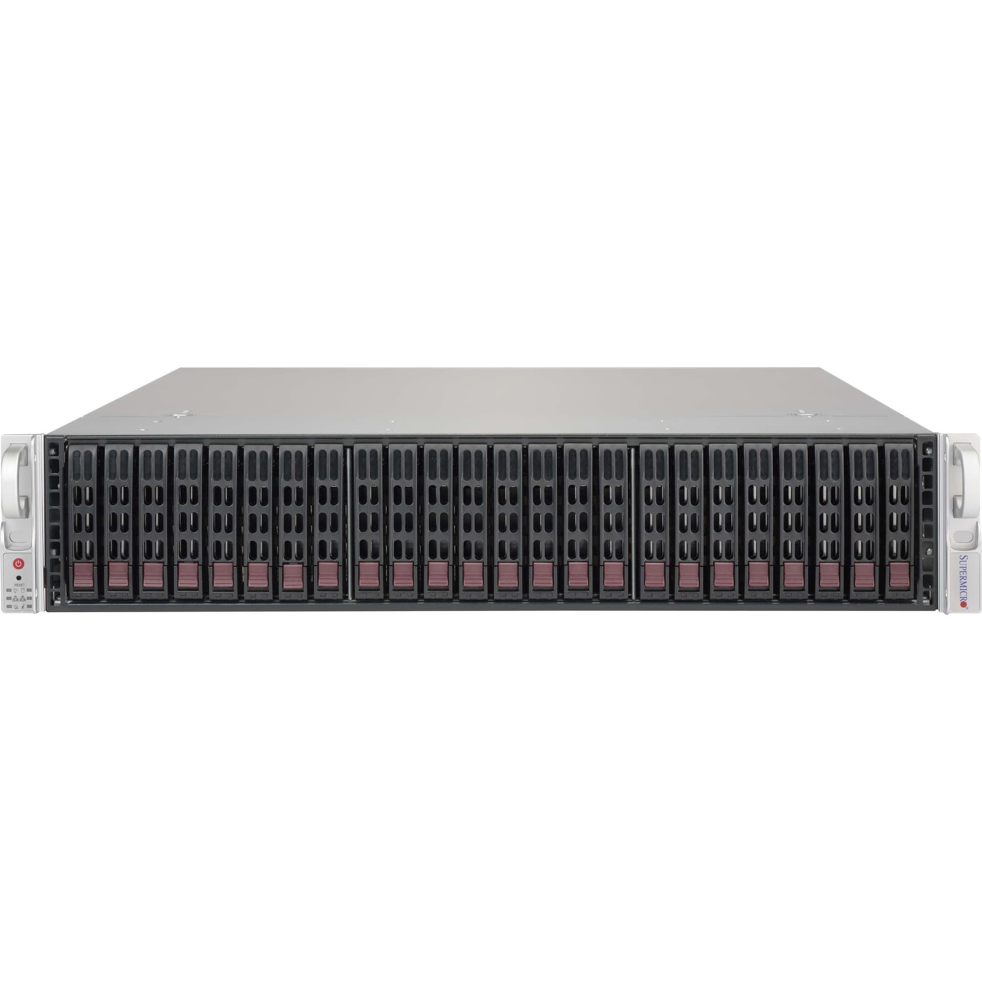 SuperMicro CSE-216BE1C-R609JBOD 2U Storage JBOD Chassis with capacity 24 x 2.5" hot-swappable HDDs bays, Single Expander Backplane Boards support SAS3/2 or SATA3 HDDs with 12Gb/s throughput