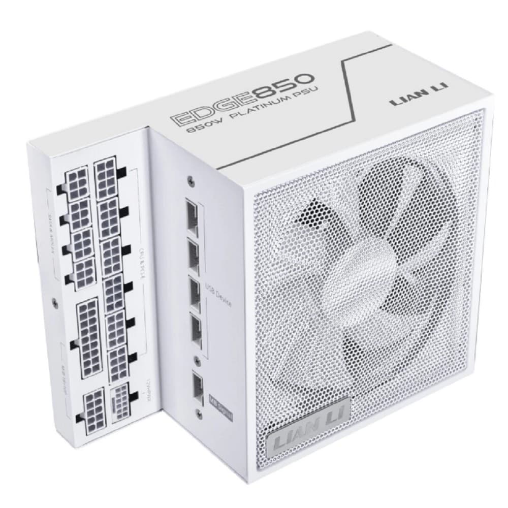Lian Li Блок питания EG0850 / White / ATX 3.1, 850W, 80 PLUS Platinum, PCIe 5.1, APFC, USB HUB, 120mm FDB Fan, Fully Modular / G9P.EG0850.WE00.RU