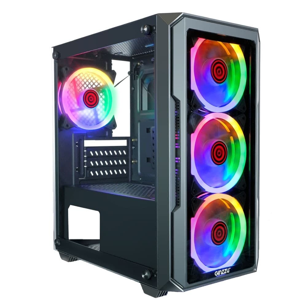 Компьютерный корпус Ginzzu CL690 mATX FAN 4*12FRGb