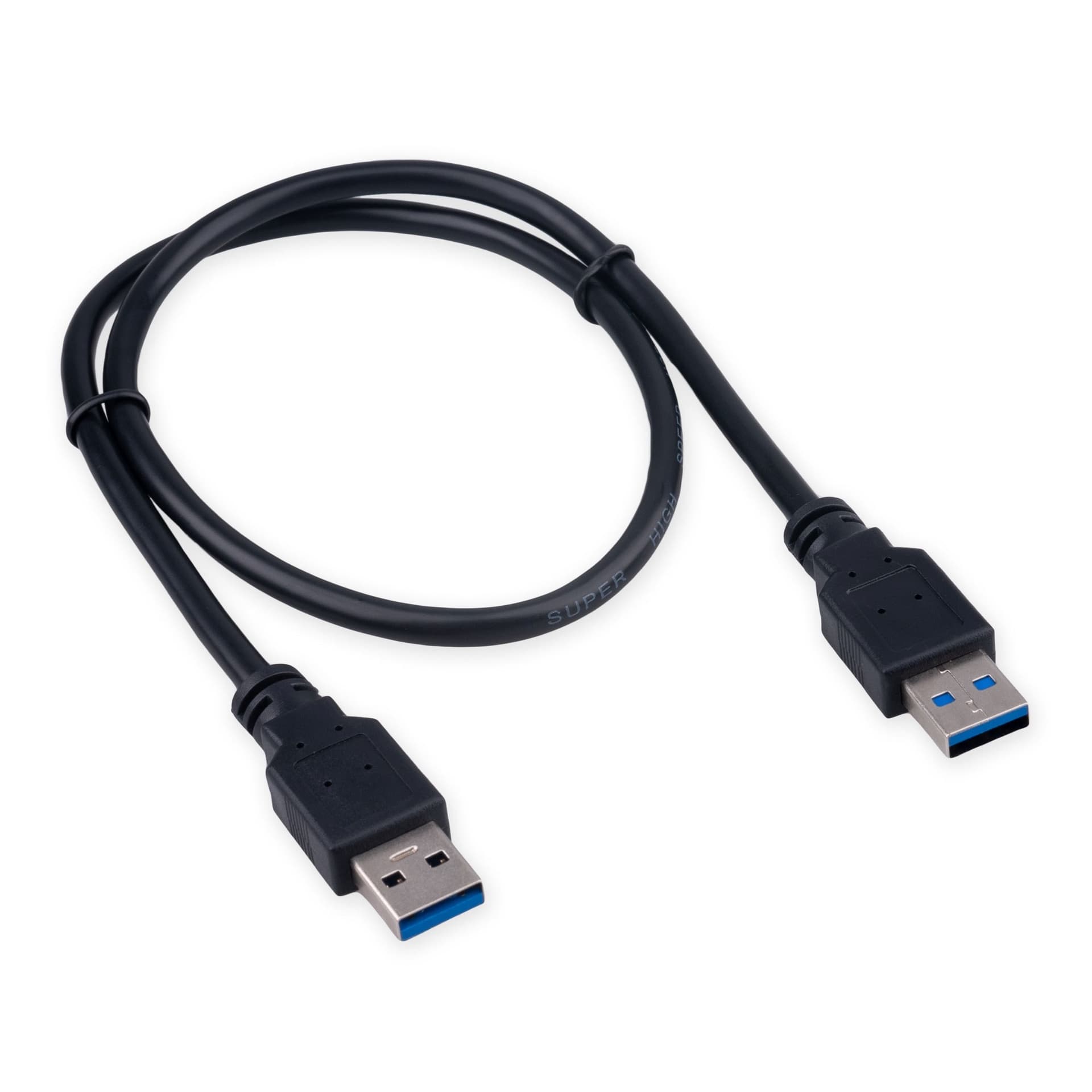 Cablexpert Кабель USB3.0 AM/AM, медь, двойн.экран, Pro, 0.6м, черный, пакет (CC-USB3-AMAM-0.6M)