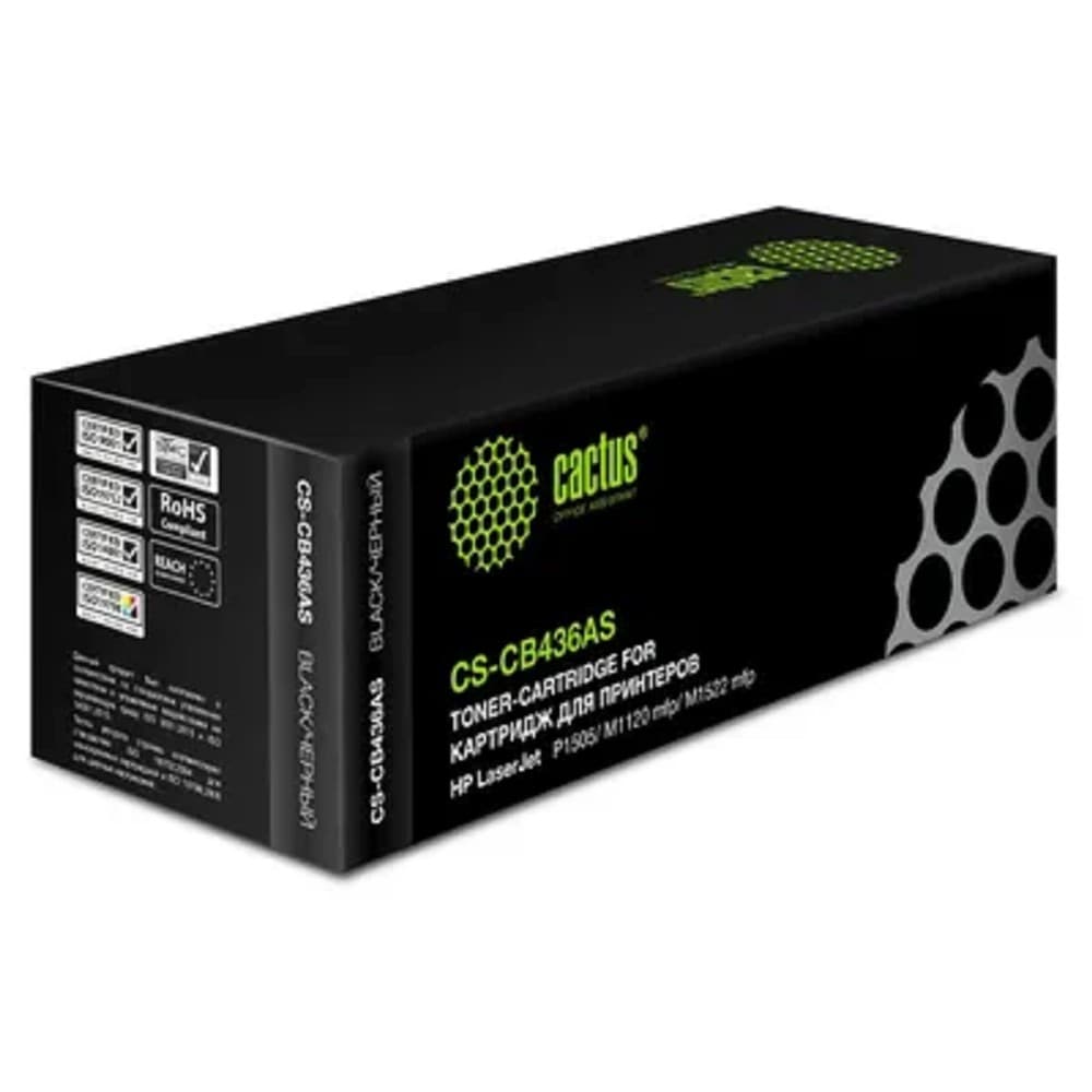 CACTUS CS-CB436AS Картридж для LJ P1505/M1120 mfp/M1522 mfp (2000 стр.)