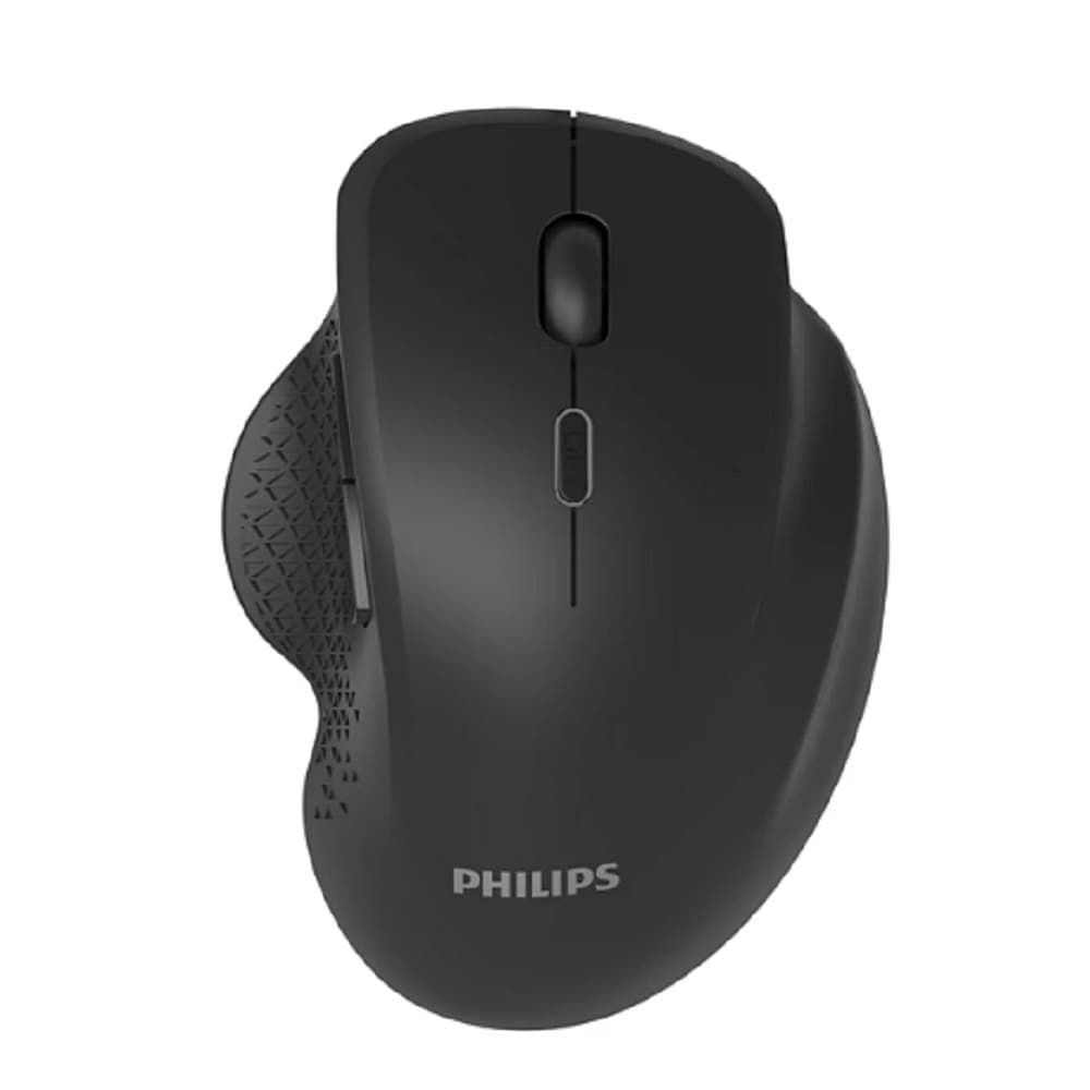 Philips Беспроводная Мышь SPK7624, 2,4 GHz, Bluetooth 3.0/5.0, 6 кноп., 800-1600dpi, Чёрный