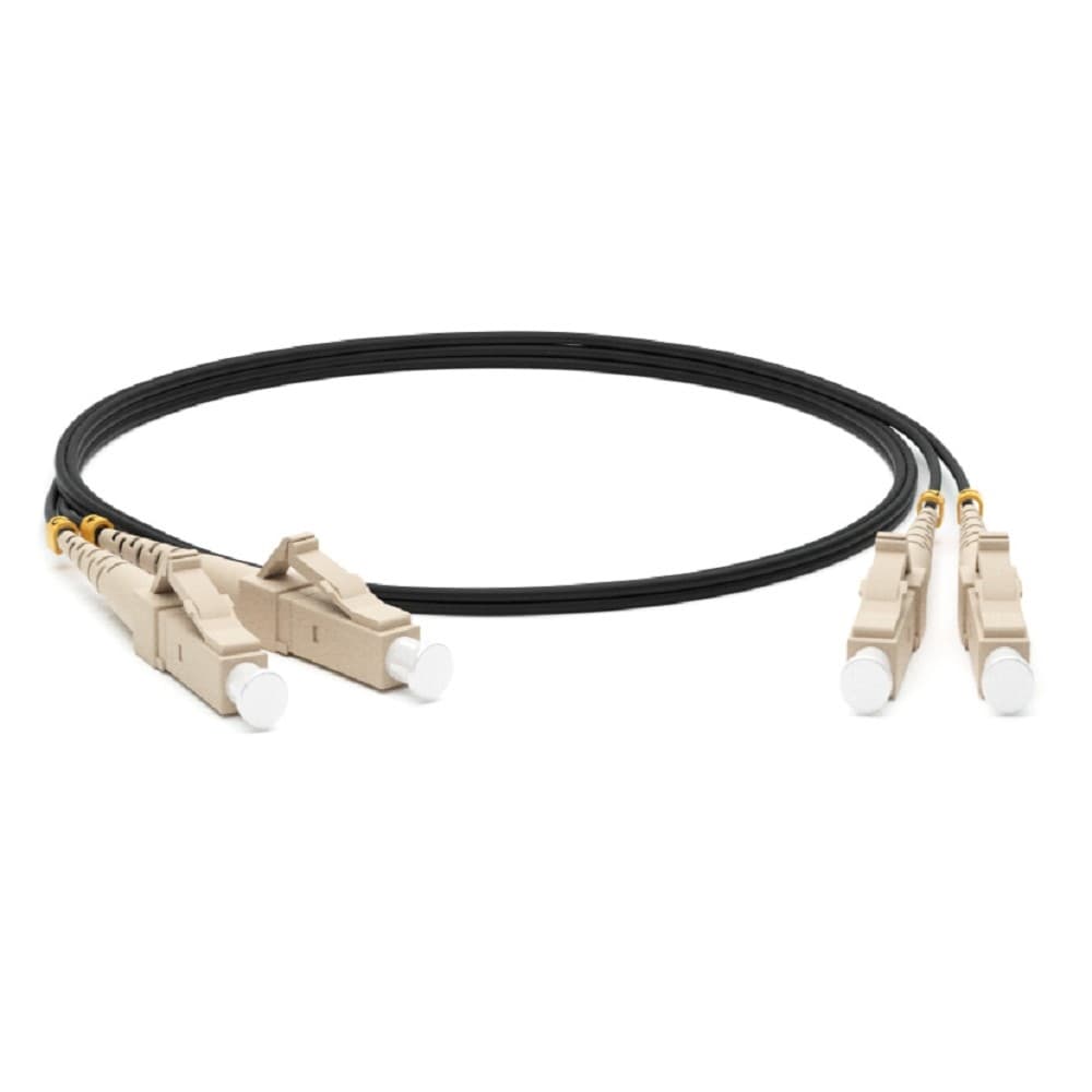 Hyperline FC-D2-50-LC/PR-LC/PR-H-2M-LSZH-BK Патч-корд волоконно-оптический (шнур) MM 50/125, LC-LC, 2.0 мм, duplex, LSZH, 2 м, черный
