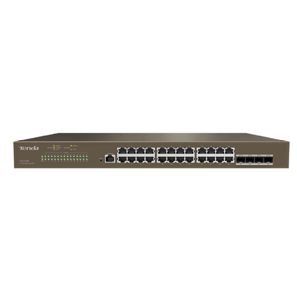 TENDA TEG5328F Коммутатор L3 управляемый в стойку 24-Ports 10/100/1000Base-T + 4-Ports 1000 Base-X SFP
