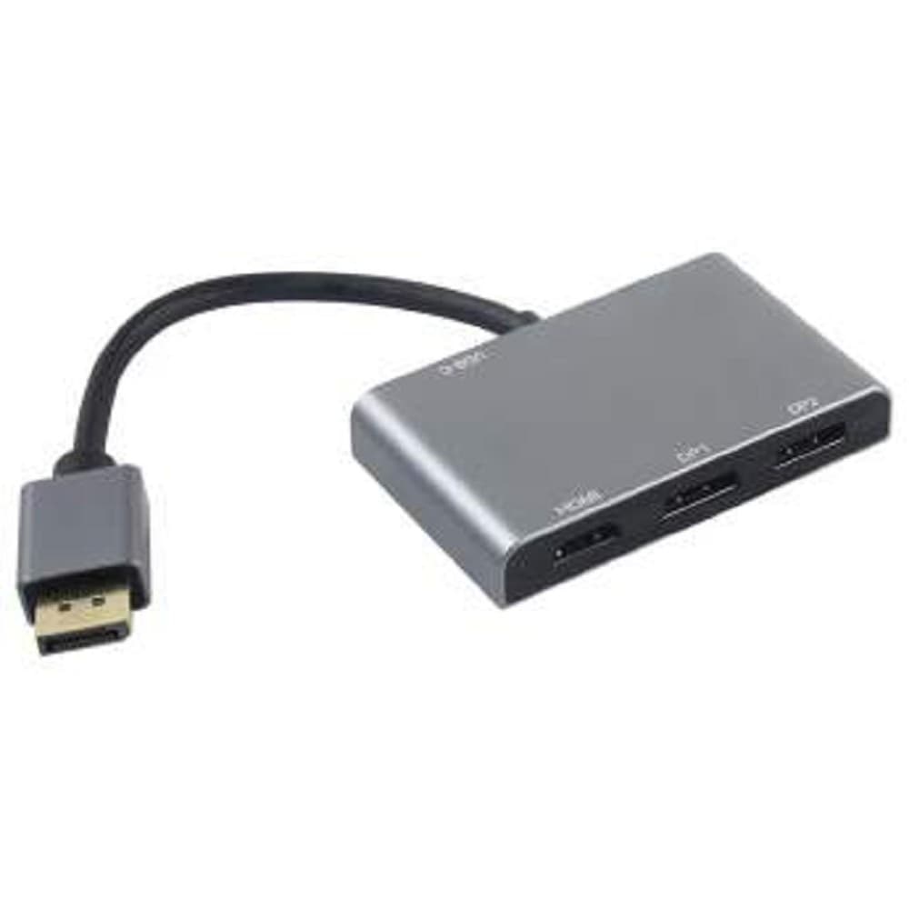 ORIENT C803, Кабель-адаптер/разветвитель DisplayPort v1.4 -> HDMI/2DP, 8K@60Hz (1 порт)/ 4K@60Hz (2 порта), поддержка MST, порт USB-C для доп.питания, кабель питания в комплекте