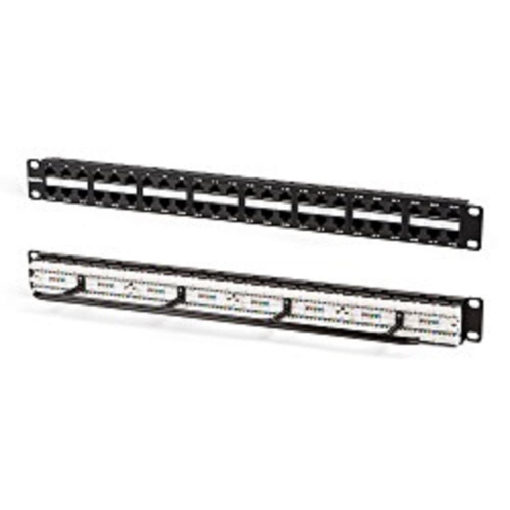 Hyperline PPHD-19-48-8P8C-C5e-110D Патч-панель высокой плотности 19", 1U, 48 портов RJ-45, категория 5e, Dual IDC