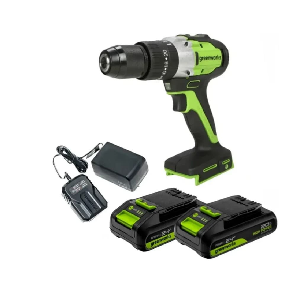 Дрель-шуруповёрт Greenworks GD24DD60 (3704107CUC)