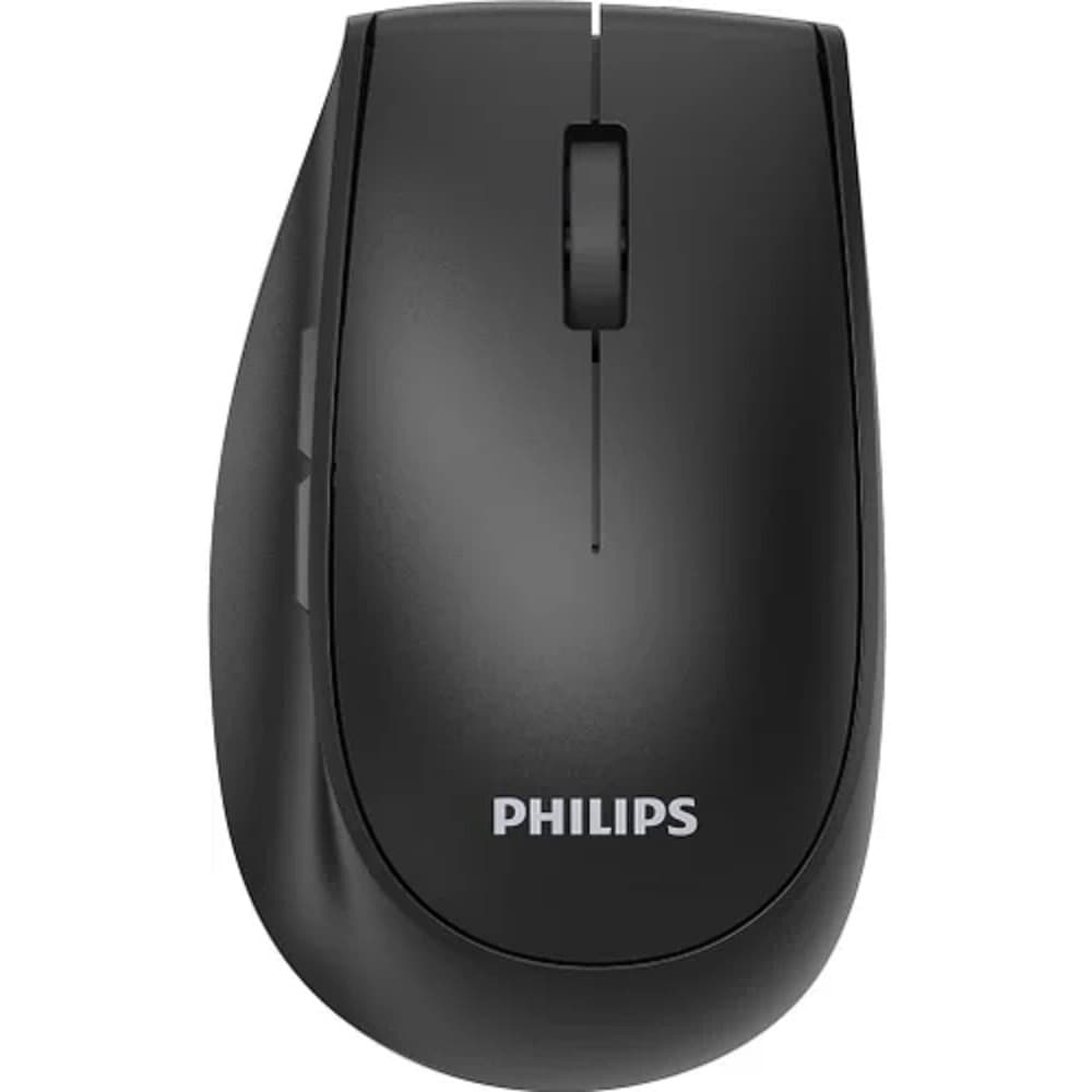 Philips Беспроводная Мышь SPK7627, 2,4 GHz, Bluetooth 3.0/5.0, 5 кноп., 1600dpi, Аккамулятор, Чёрный