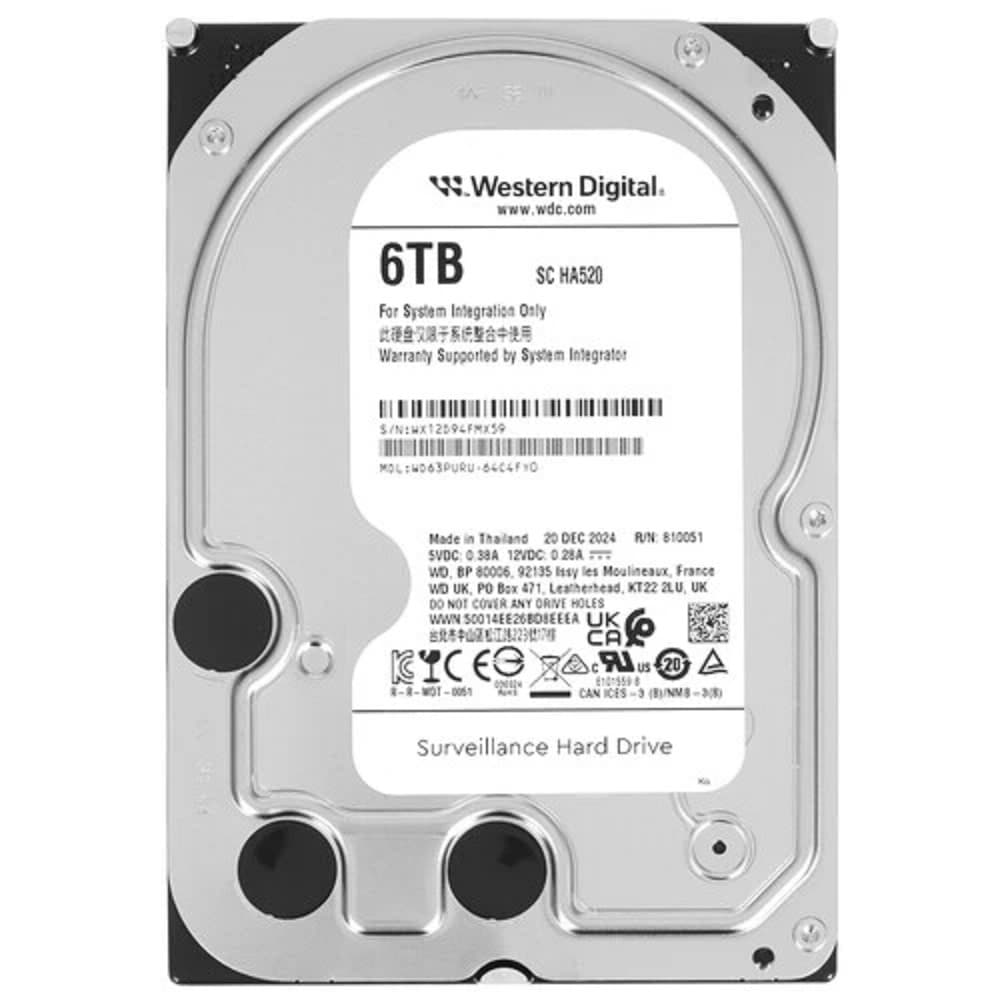 Жесткий диск Western Digital 6Tb SATA III, 5400 rpm, 256Mb, 3.5" Purple