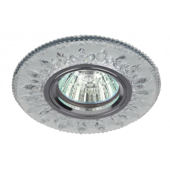 Эра Б0028080 DK LD9 SL/WH Светильник декор со светодиодной подсветкой MR16, прозрачный