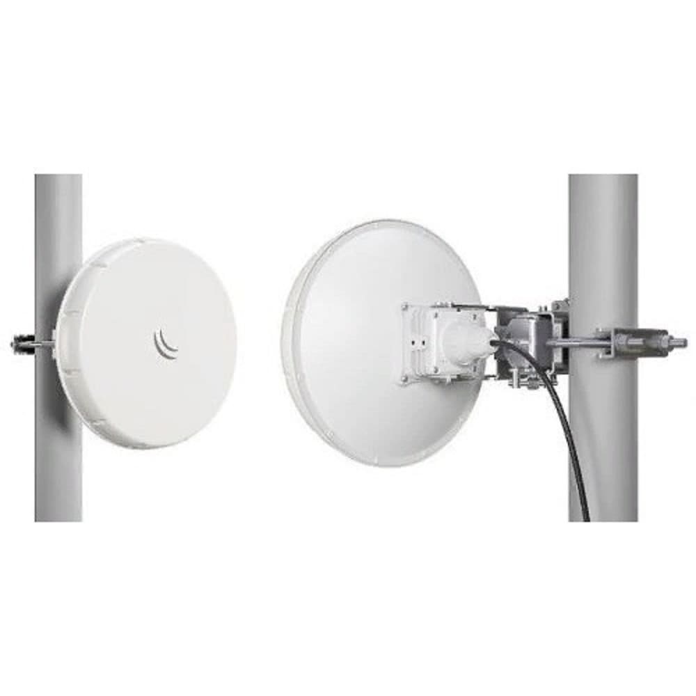 MikroTik nRAYG-60adpair Wireless Wire nRAY (preconfigured nRAYG-60ad for 60Ghz link (60GHz antenna, 802.11ad wireless, two core1.2GHz CPU, 256MB RAM, 1x Gigabit LAN, RouterOS L3, POE, PSU) for