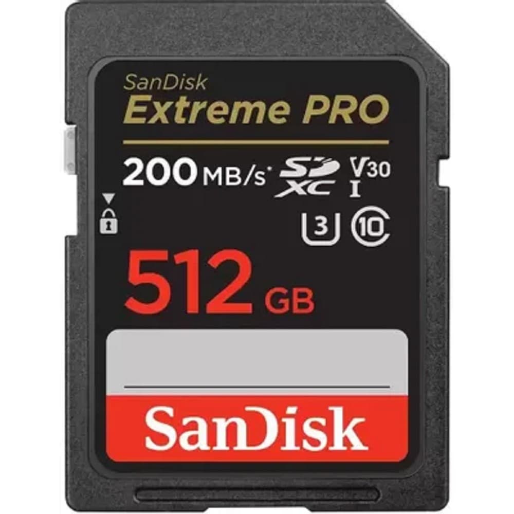 Флеш карта SD 512GB SanDisk SDXC Class 10 V30 UHS-I U3 Extreme Pro 200/140MB/s