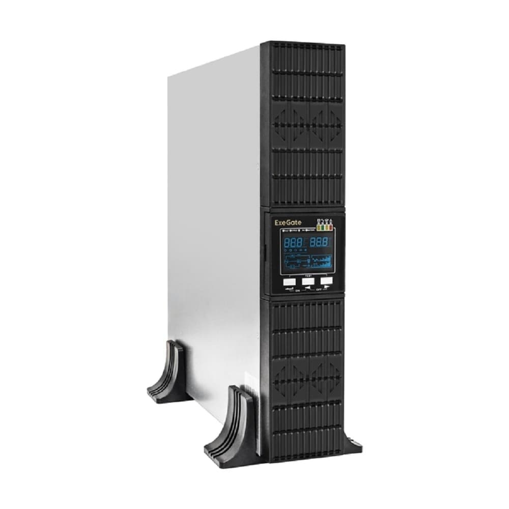 Exegate EP285648RUS ИБП On-line ExeGate PowerExpert ULS-3000.LCD.AVR.C13.USB.RS232.SNMP.2U <3000VA/3000W, On-Line, PF=1, LCD, 6*IEC-C13, RS232, USB, SNMP-slot, Rackmount 2U/Tower, Black>