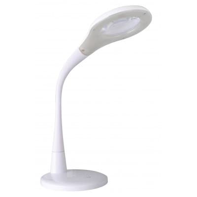 Camelion KD-790 C01 белый LED (Свет-к настол.,7 Вт,230 В, лупа 3х/5х, сенс.вкл-е, 4 ур.ярк.,4000К)