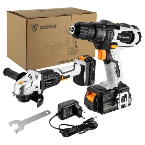Набор электроинструмента Deko DKCD20/DKAG20-125 (063-4204) в компл.:2инструм.