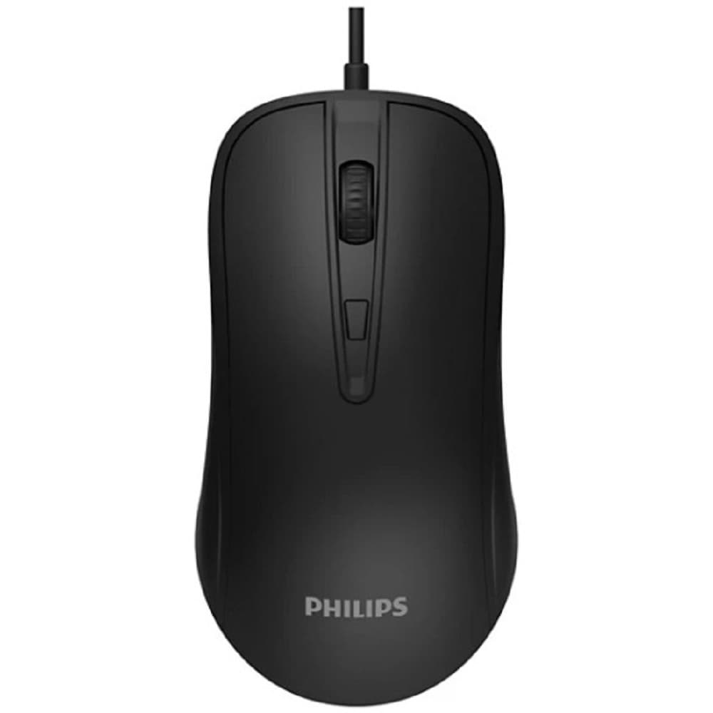 Philips Проводная Мышь SPK7214, 4 кноп., USB 2.0, 800-1600dpi, Чёрный