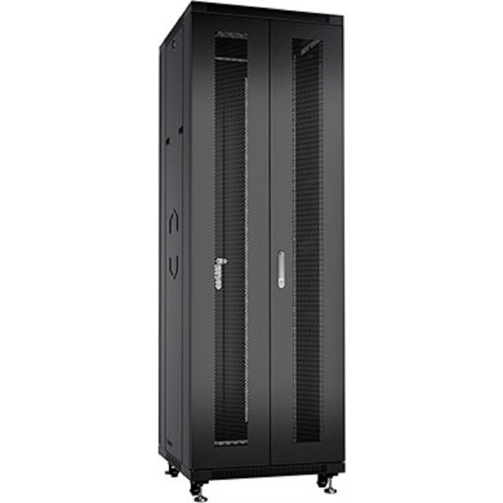 Cabeus ND-05C-42U60/120-BK Шкаф монтажный телекоммуникационный 19" напольный для распределительного и серверного оборудования 42U 600x1200x2055mm (ШхГхВ) передняя и задняя двойные перфорированные двер