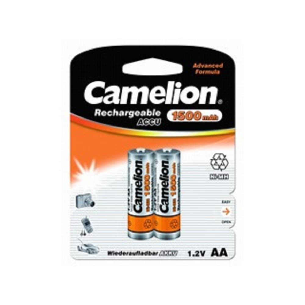 Camelion AA-1500mAh Ni-Mh BL-2 (NH-AA1500BP2, аккумулятор,1.2В) (2 шт. в уп-ке)