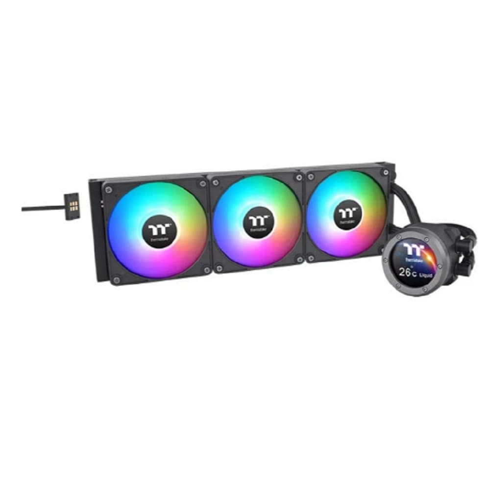 Система водяного охлаждения Thermaltake TH420 V2 Ultra EX ARGB Soc-AM5/AM4/1151/1200/1700 черный 4-pin 30.7dB Al+Cu LCD Ret (CL-W417-PL14SW-A)