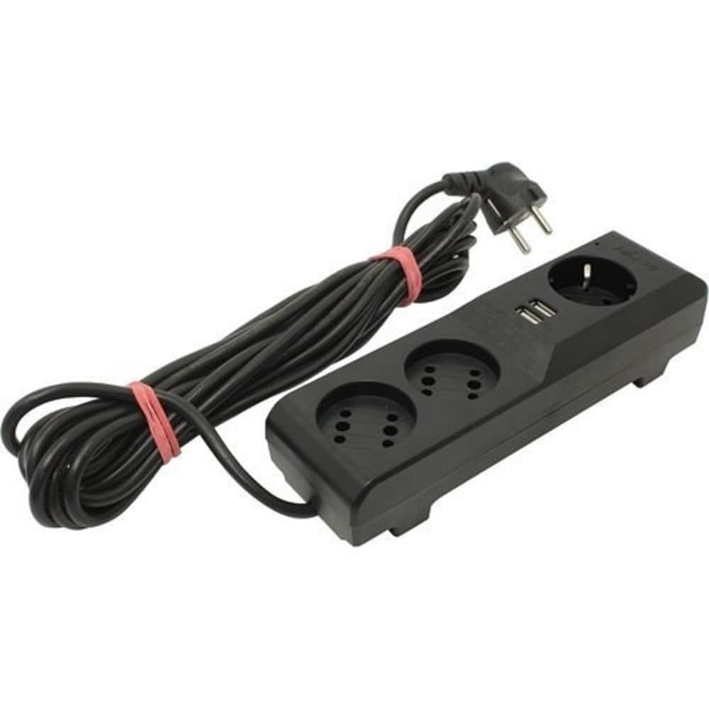 Сетевой фильтр Pilot 3G 5M (3 розетки, 2xUSB, 5м)