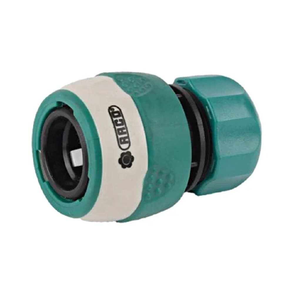 Соединитель быстросъемный RACO COMFORT-PLUS 1/2", с автостопом, для шланга, из ABS-пластика с TPR