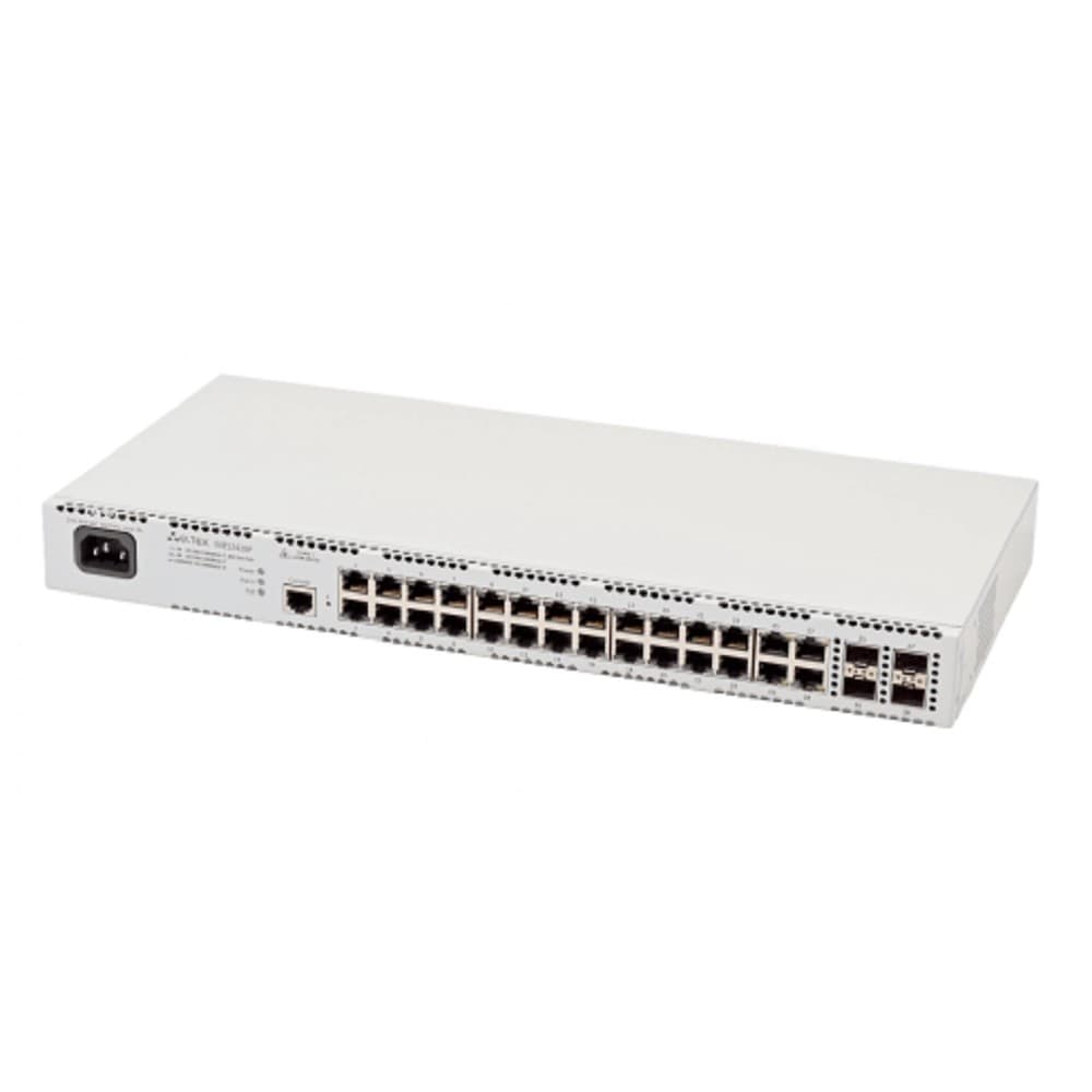 ELTEX MES2428P_AC Ethernet-коммутатор 24 порта 10/100/1000BASE-T (PoE/PoE+), 4 Combo-порта 10/100/1000BASE-T/100BASE-FX/1000BASE-X, L2, 220В AC