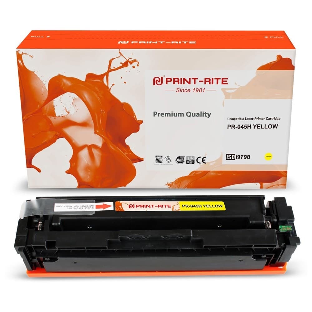 Картридж лазерный Print-Rite TFC450YPU1J PR-045H YELLOW 045H Yellow желтый (2200стр.) для Canon LBP 611Cn/613Cdw/631Cn/633Cdw/635Cx