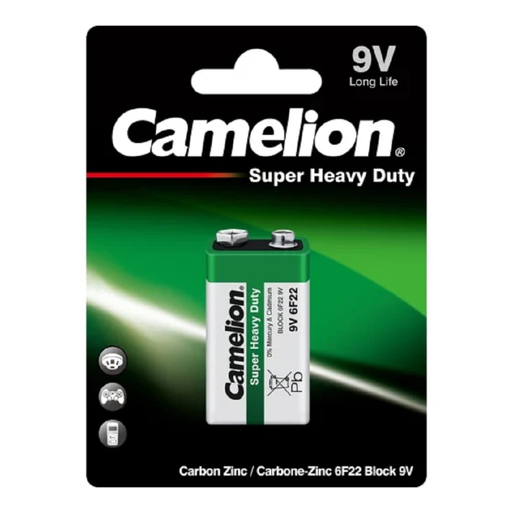 Camelion 6F22 BL-1 (6F22-BP1G, батарейка,9В) (1 шт. в уп-ке)