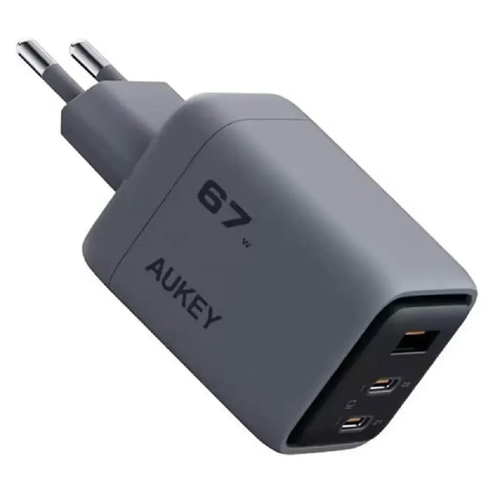 Aukey сетевое зарядное устройство Comet Mix 67W 2C+A Gray (AWC-PA-PA-C3G)