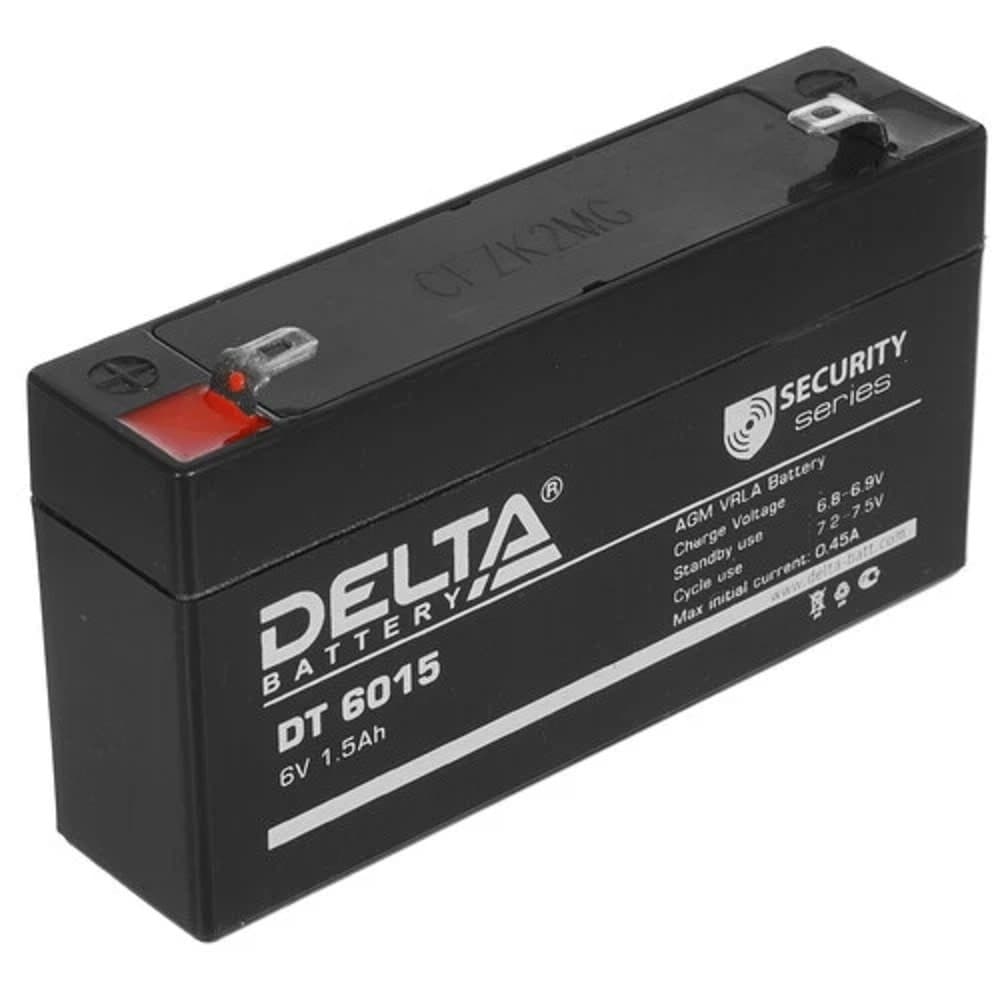 Delta DT 6015 (1,5 А\ч, 6В) свинцово- кислотный аккумулятор