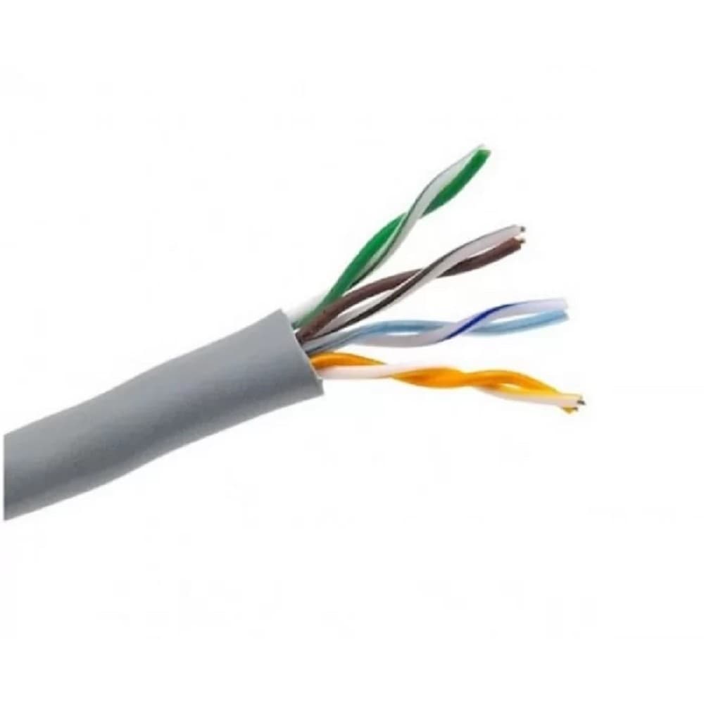 Rexant (01-0043-50) Кабель витая пара U/UTP, CAT 5e, PVC, 4PR, 24AWG, INDOOR, SOLID, серый, 50м