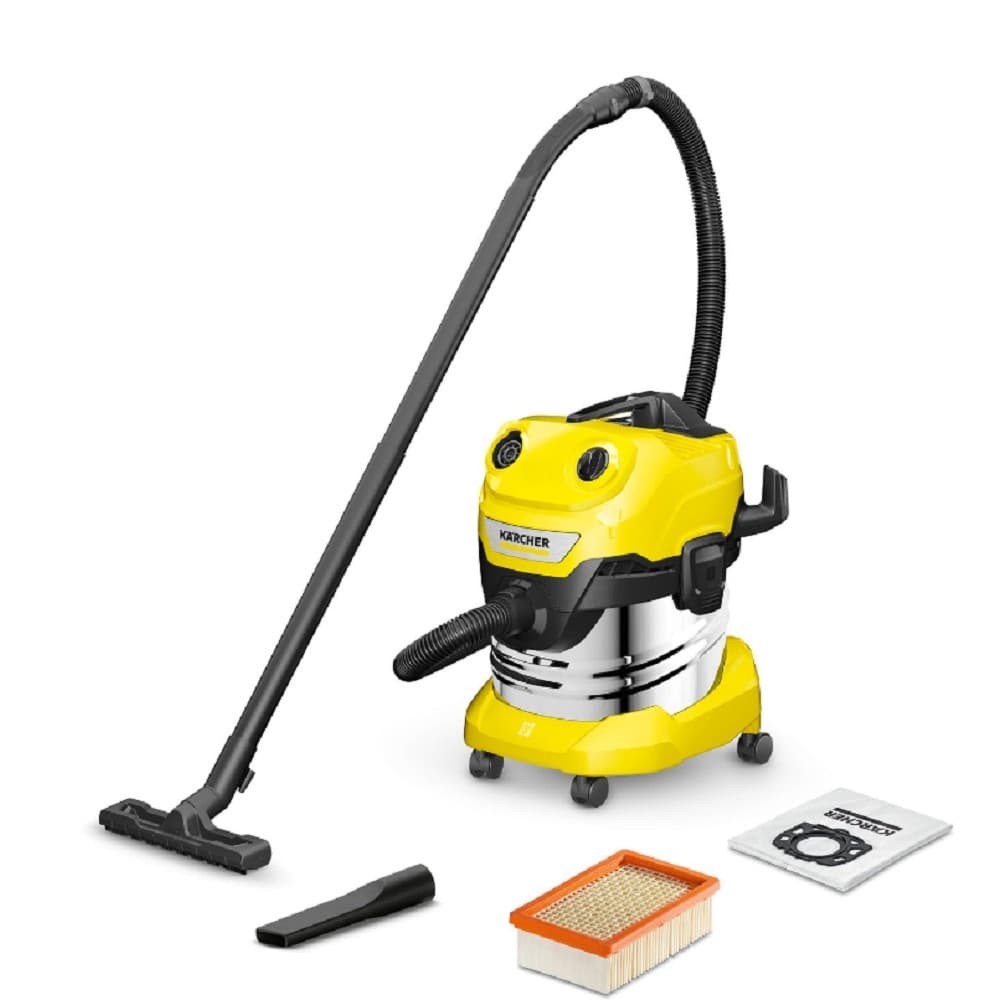 Строительный пылесос Karcher WD 4 S V-20/5/22 1000Вт (уборка: сухая/сбор воды) желтый