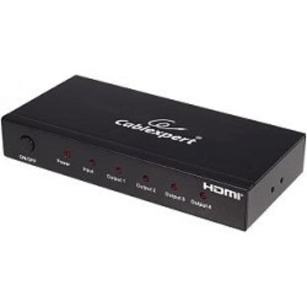 Gembird DSP-4PH4-02 Разветвитель HDMI Cablexpert, HD19F/4x19F, 1 компьютер => 4 монитора, Full-HD, 3D, 1.4v