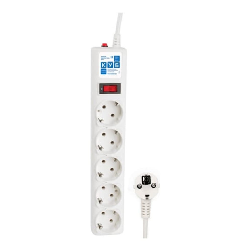PowerCube Сетевой фильтр 1.9м 5 розеток (SPG-B-6-WHITE), белый