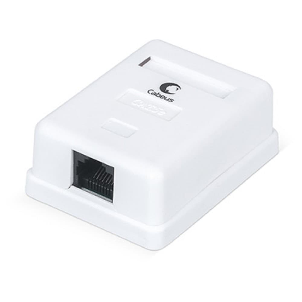 Cabeus WS-8P8C-Cat.5e-1 Розетка компьютерная RJ-45, категория 5e, одинарная, внешняя, Dual IDC