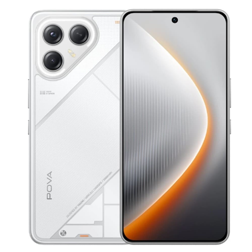 Tecno Pova 7 Ultra 5G 256Gb 8Gb белый моноблок 3G 4G 6.8" 1080x2460 Android 14 50Mpix 802.11 a/b/g/n/ac NFC GPS GSM900/1800 Protect