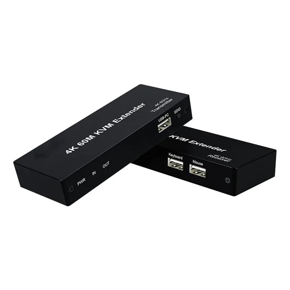 ORIENT VE070, HDMI 2.0 KVM extender (Tx+Rx), HDMI+USB+Audio удлинитель до 60 м по витой паре Cat6, HDMI 2.0, 4K@60Hz, HDCP, дополнительный выход HDMI, передача ИК сигнала управления