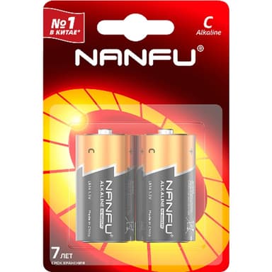 Nanfu Батарейка щелочная С (LR14 2B) (2 шт. в уп-ке)