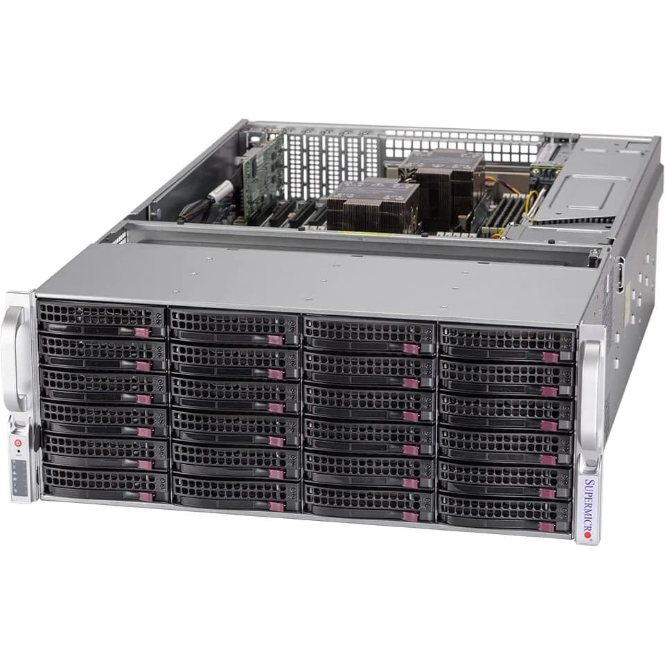 Supermicro 640P-E1CR36H STORAGE SSG-640P-E1CR36H(X12DPi-NT6, CSE-847BTS-R1K68LPBP4) (4U, LGA4189, 16xDDR4 Up to 4TB ECC LRDIMM/RDIMM +2 Intel Optane, 36x3.5/2.5 SAS3/SATA3 +2xRear SATA Slots