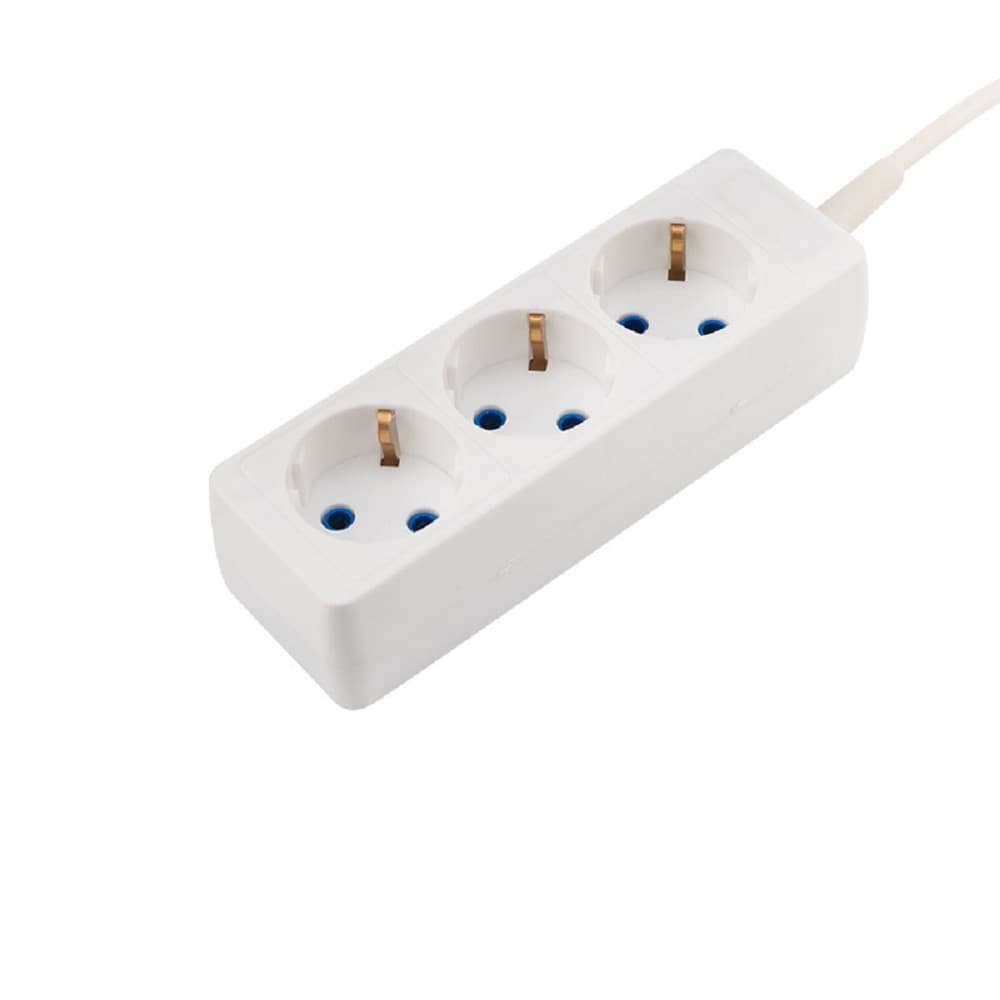 PROconnect (11-7204) Удлинитель 3 гнезда, 1,5м, 3х0,75мм?, с/з, белый